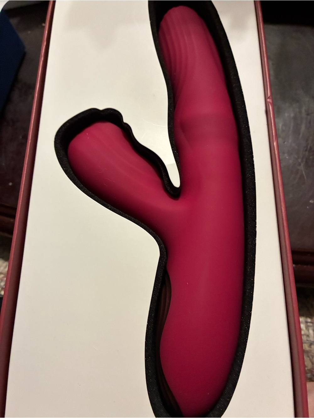 High-End Quality Dual-Action Durable Silicone in Deep Raspberry BNIB Tester show